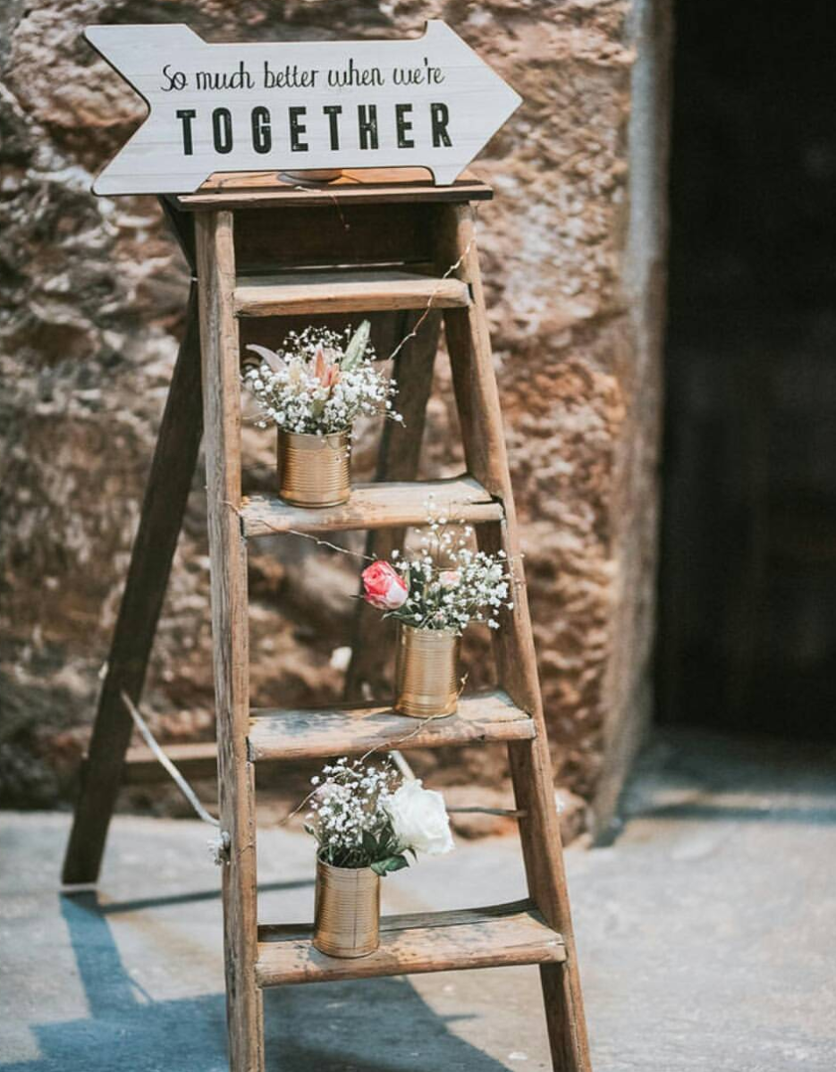 rustic ladder wedding hire perthshire fife