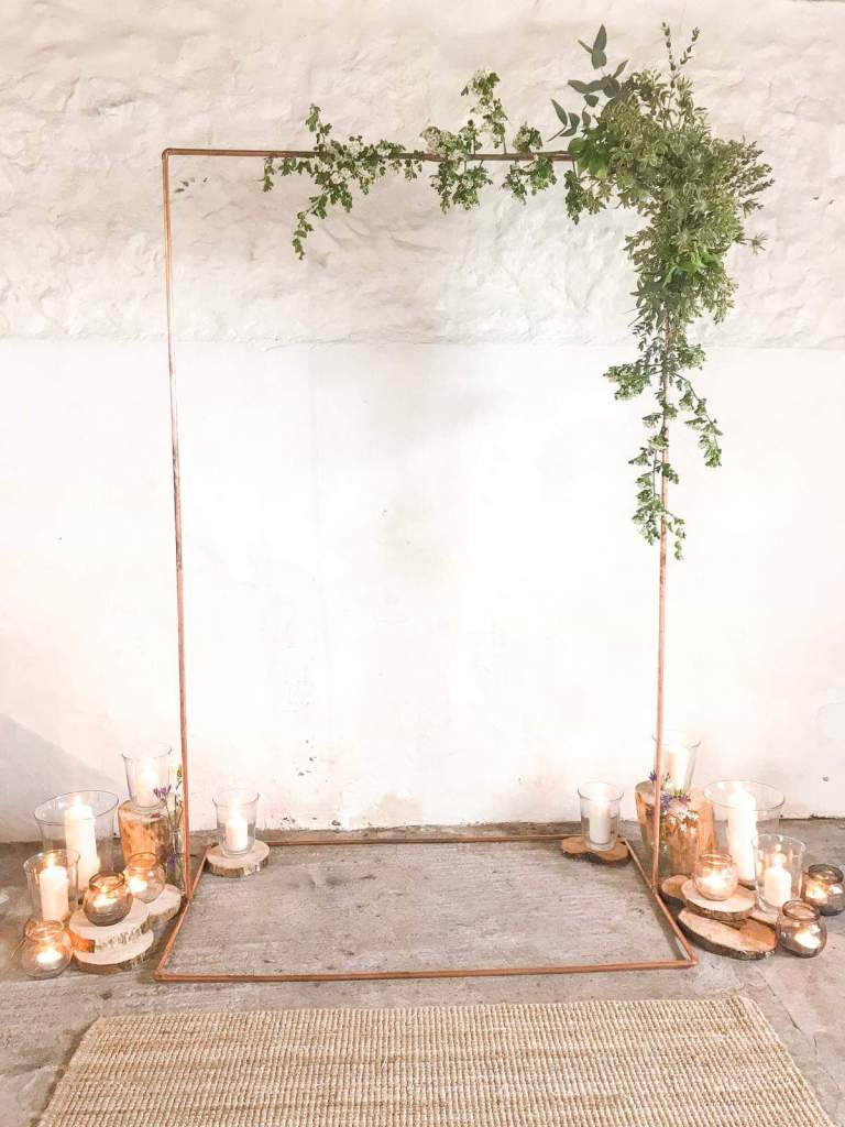 Copper ceremony arch hire fife perthshire
