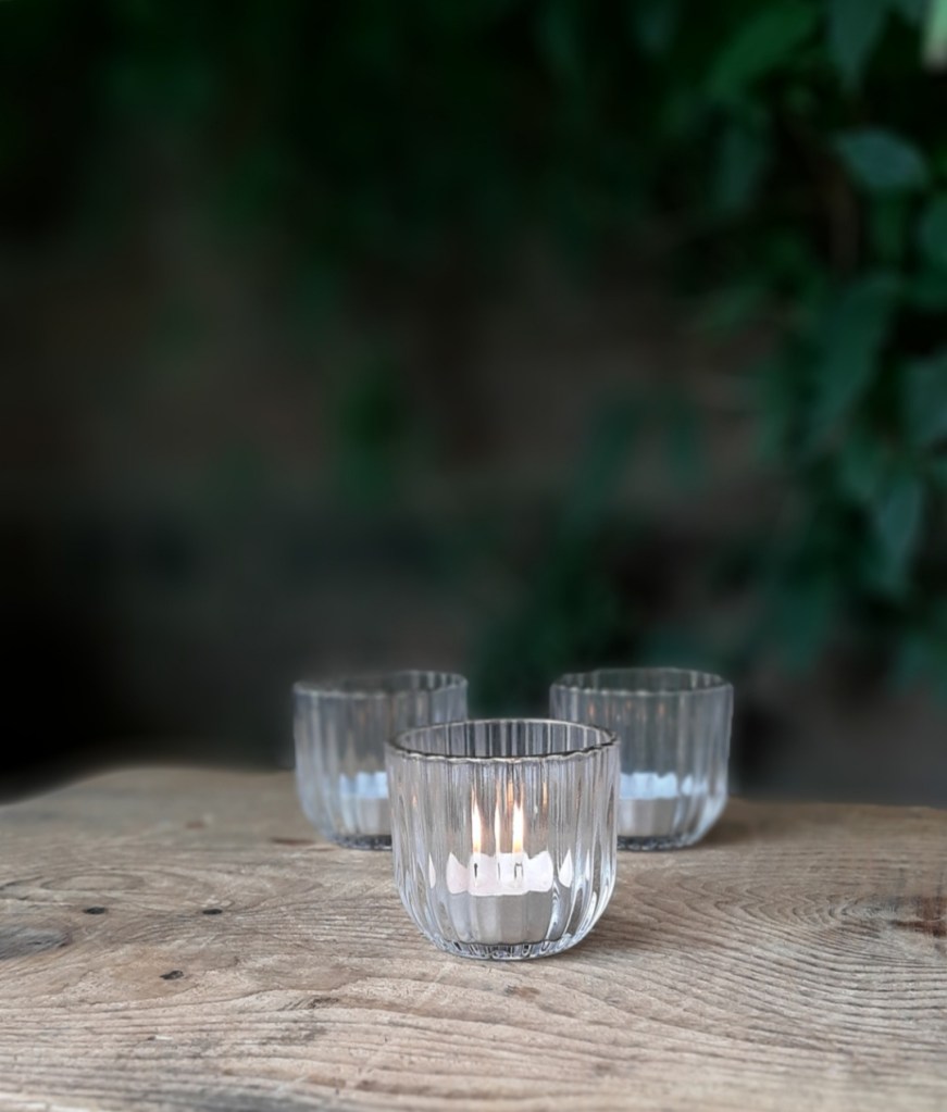 Glass tealights for hire in Scotland