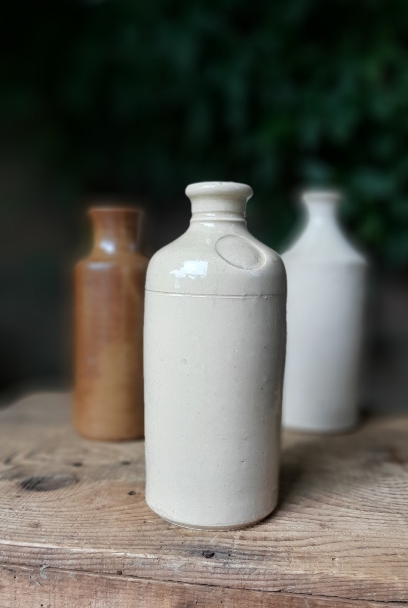 Vintage stoneware bottle vases hire in Fife & Perthshire
