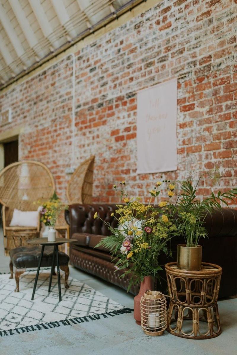 wedding seating area decor