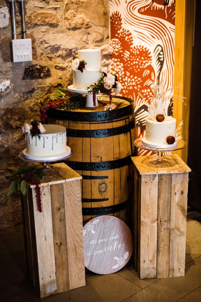 Wooden plinth wedding prop hire scotland