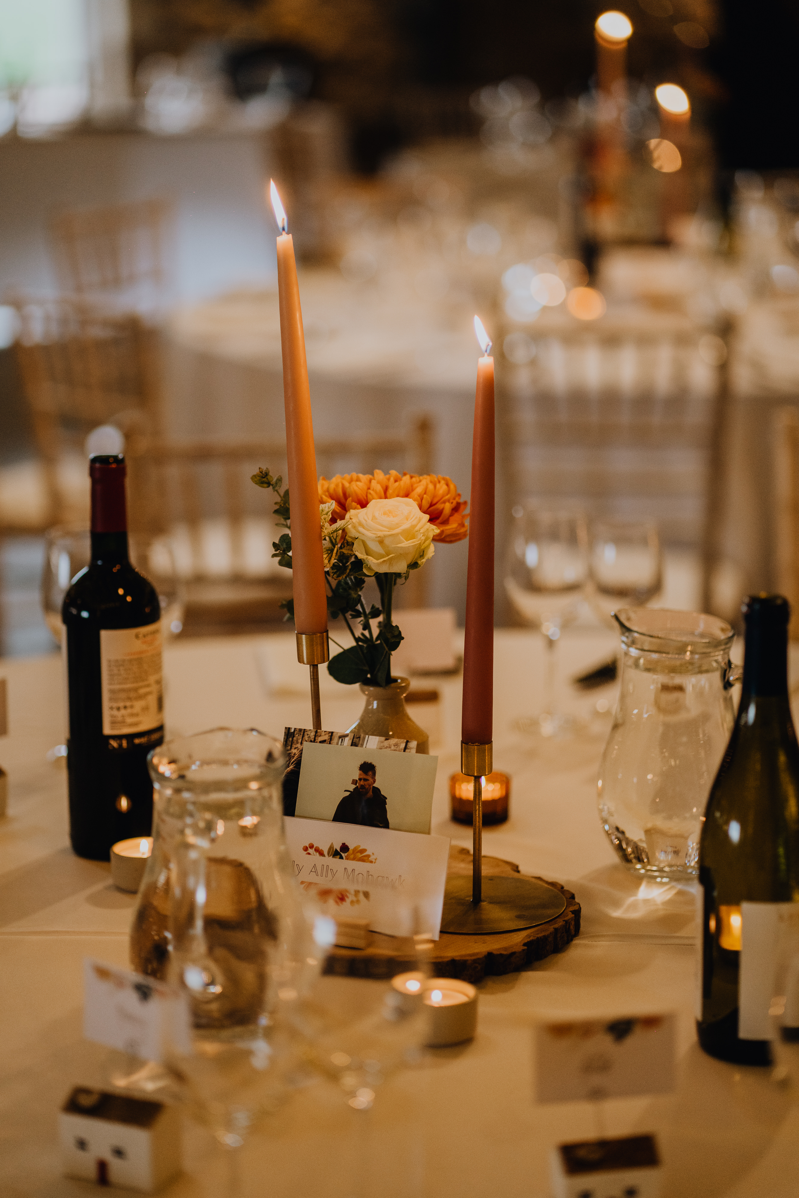 wedding table decor at Falside Mill in Fife