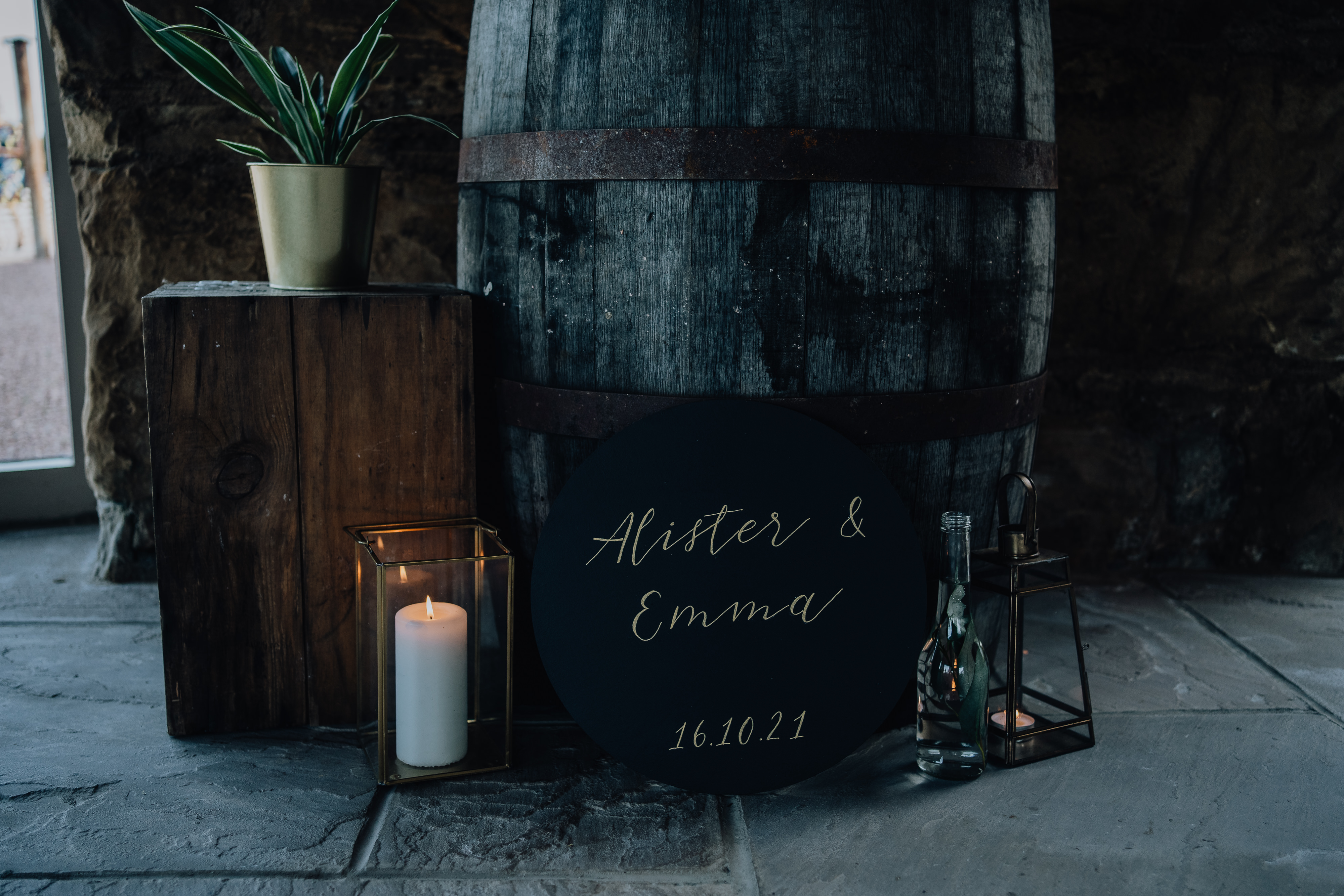 modern wedding styling Falside Mill Fife