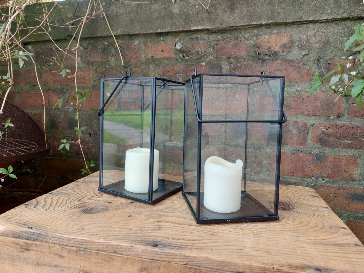 Modern black lanterns for hire in Scotland