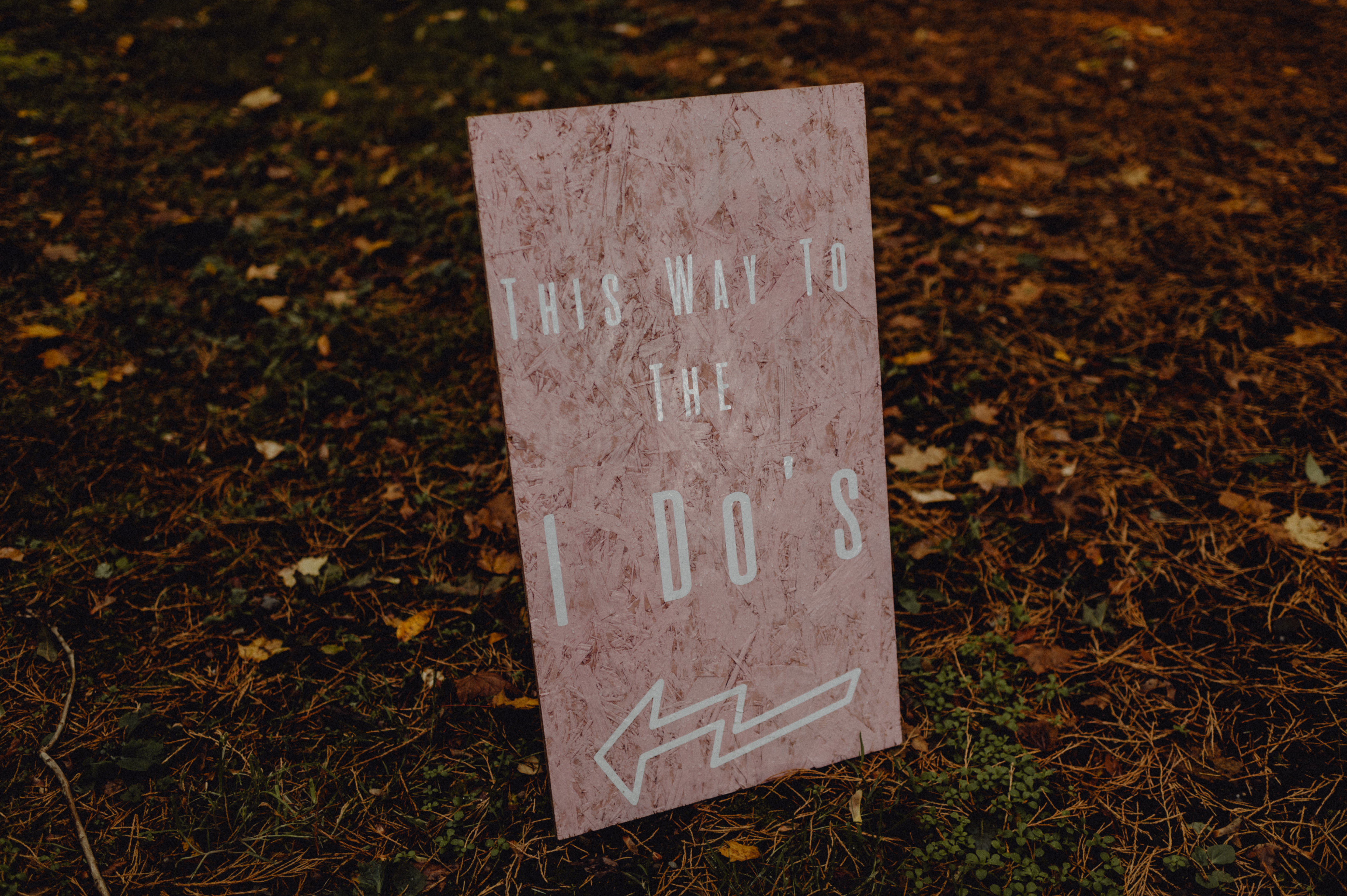 modern pink wedding sign perthshire