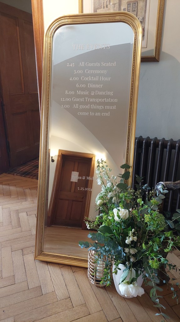 large decorative mirror for wedding hire scotland