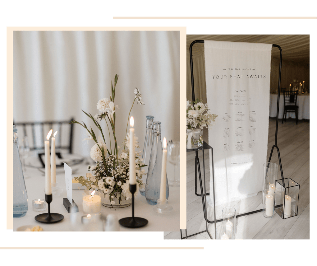 modern black & white wedding Scotland